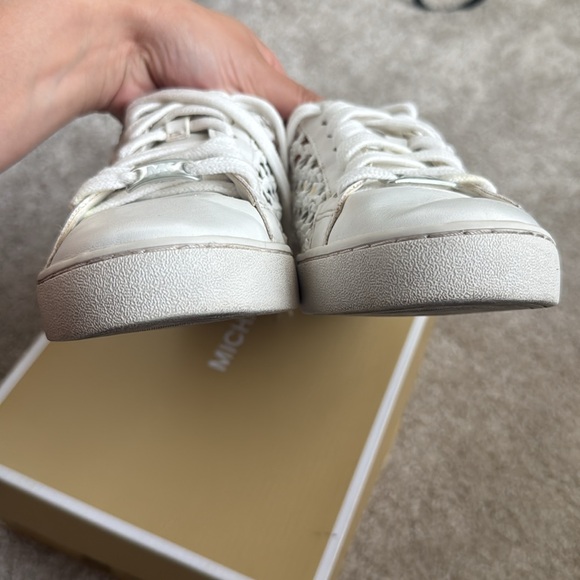 Michael Kors White Lace-Up Sneakers - Picture 6 of 7
